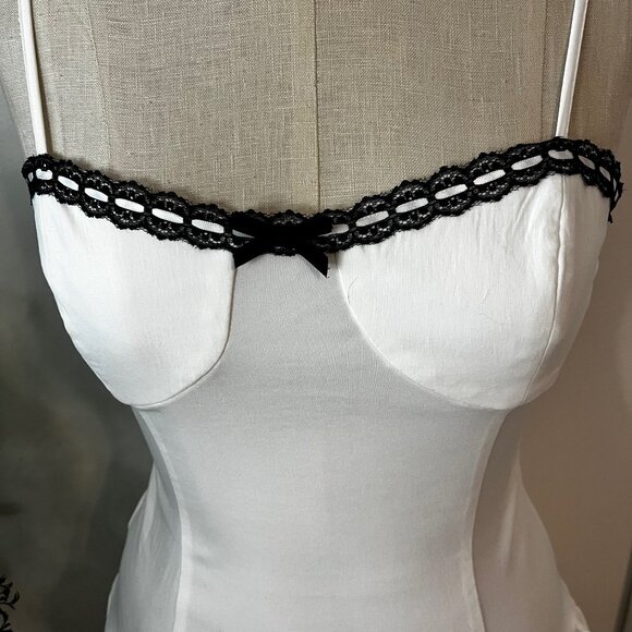 NWT ZARA White Corset Mini Dress Size Medium - Picture 6 of 11